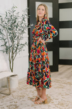 Load image into Gallery viewer, Leafing it All Behind Long Sleeve Tiered Dress
