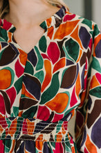 Load image into Gallery viewer, Leafing it All Behind Long Sleeve Tiered Dress