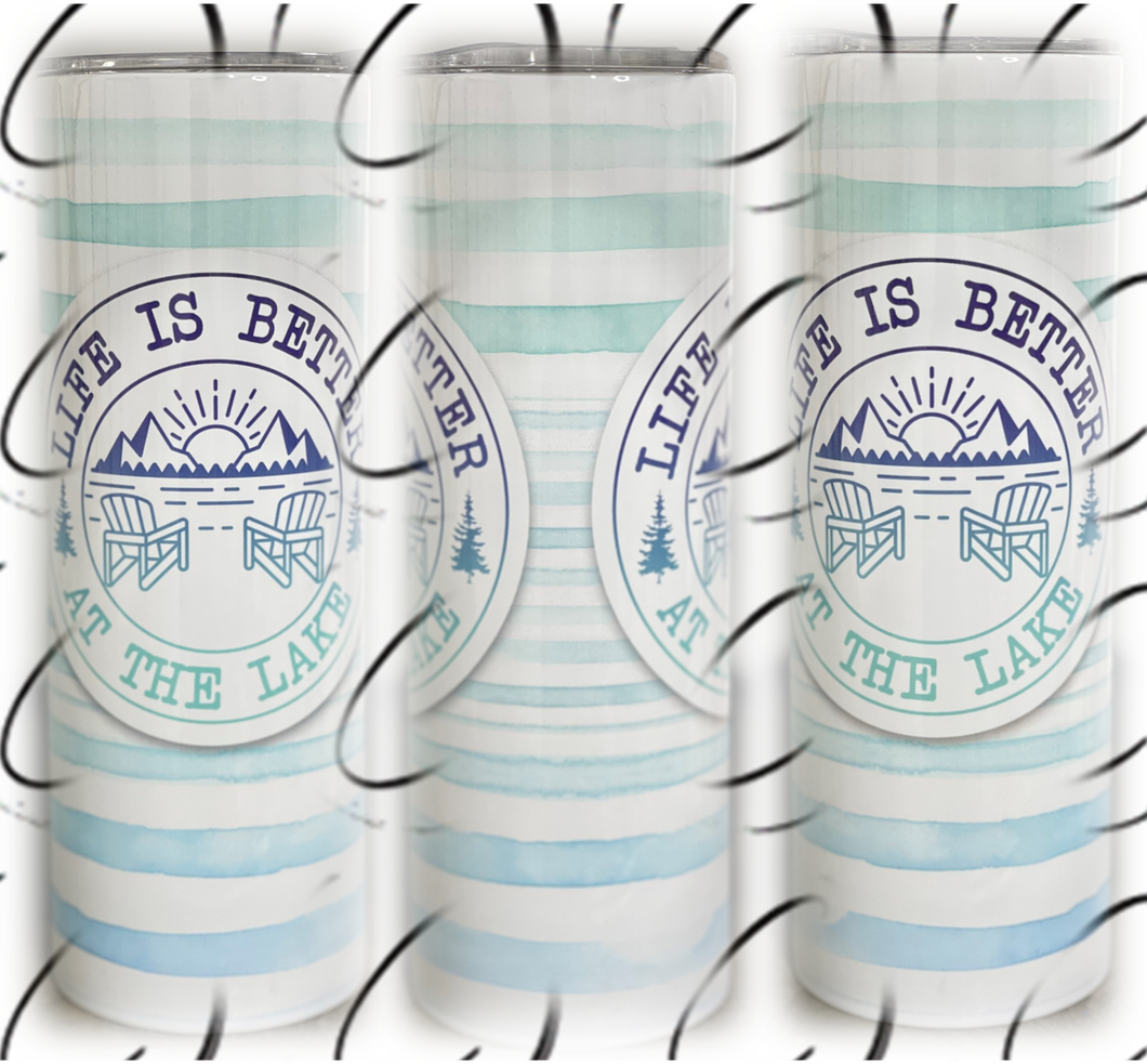 Life Is Best At The Lake 20oz Skinny Tumbler