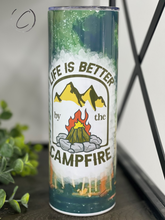 Load image into Gallery viewer, Life Is Better By The Campfire 20oz Skinny Tumbler