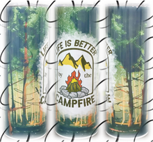 Load image into Gallery viewer, Life Is Better By The Campfire 20oz Skinny Tumbler