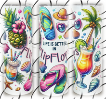 Load image into Gallery viewer, Life Is Better In Flip Flops 20oz Skinny Tumbler