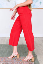 Load image into Gallery viewer, High Rise Control Top Wide Leg Crop Judy Blue Jeans in Red
