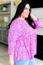 Load image into Gallery viewer, Lizzy Babydoll Top in Magenta Brushstrokes