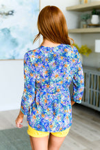 Load image into Gallery viewer, Lizzy Babydoll Top in Royal Multi Fireworks