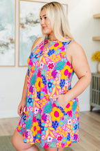 Load image into Gallery viewer, Lizzy Tank Dress in Hot Pink Mixed Floral