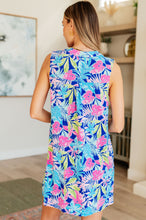 Load image into Gallery viewer, Lizzy Tank Dress in Royal Tropical Floral