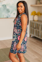 Load image into Gallery viewer, Lizzy Tank Dress in Navy, Ivory and Pink Paisley