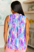 Load image into Gallery viewer, Lizzy Tank Top in Lavender and Blue Watercolor
