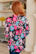 Load image into Gallery viewer, Lizzy Top in Black Bright Floral