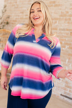 Load image into Gallery viewer, Lizzy Top in Blue and Pink Haze