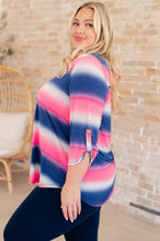 Load image into Gallery viewer, Lizzy Top in Blue and Pink Haze