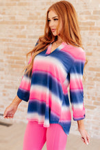 Load image into Gallery viewer, Lizzy Top in Blue and Pink Haze
