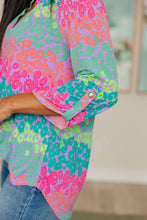 Load image into Gallery viewer, Lizzy Top in Lavender and Team Leopard Stripe