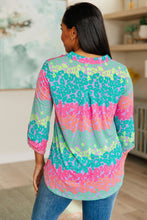 Load image into Gallery viewer, Lizzy Top in Lavender and Team Leopard Stripe