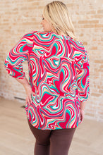 Load image into Gallery viewer, Lizzy Top in Magenta Retro Marble