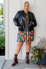 Load image into Gallery viewer, This Is It Faux Leather Bomber Jacket In Black