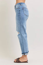 Load image into Gallery viewer, Elaine Mid Rise Boyfriend with Distress &amp; Cuff