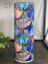 Load image into Gallery viewer, Mermaid Scales 20oz Skinny Tumbler