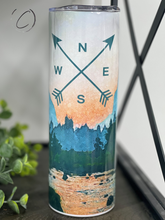 Load image into Gallery viewer, Mountain Compass 20oz Skinny Tumbler