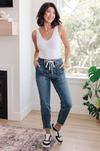 Load image into Gallery viewer, Payton Pull On Denim Judy Blue Joggers in Medium Wash