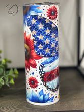 Load image into Gallery viewer, Patriotic Butterfly 20oz Skinny Tumbler