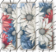 Load image into Gallery viewer, Patriotic Daisies 20oz Skinny Tumbler