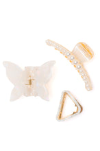 Load image into Gallery viewer, Pearl and Marble Clip Set of 3