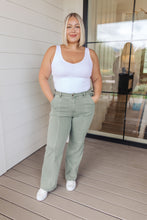 Load image into Gallery viewer, High Rise Front Seam Straight Judy Blue Jeans in Sage