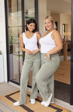 Load image into Gallery viewer, High Rise Front Seam Straight Judy Blue Jeans in Sage