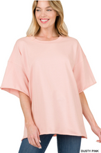 Load image into Gallery viewer, Drop Shoulder Raw Edge Boyfriend Tee