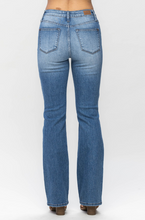 Load image into Gallery viewer, Mid-Rise Plaid Patch Detail Bootcut Judy Blue Jeans