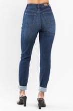 Load image into Gallery viewer, Hight Waist Pull on Double Cuff Slim Judy Blue Jeans