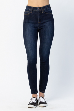 High Waist Back Phone Yoke Seam Judy Blue Skinny Jeans