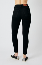 Load image into Gallery viewer, High Waist Heavy Destroy Raw Judy Blue Skinny Jean in Black