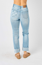 Load image into Gallery viewer, Mid Rise Americana Flag Buff Boyfriend Judy Blue Jeans