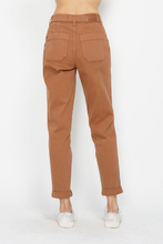 Load image into Gallery viewer, High Waist Garment Dyed Cuffed Judy Blue Joggers in Camel