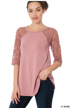 Load image into Gallery viewer, DEAL OF THE DAY Lace Sleeve Zenana Top