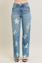 Load image into Gallery viewer, High Waist Rigid Magic Star Shaped Destroy 90&#39;s Straight Judy Blue Jeans