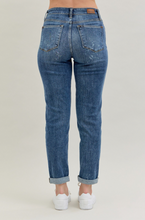 Load image into Gallery viewer, Hi-Rise Bleach Splash Boyfriend Judy Blue Jeans