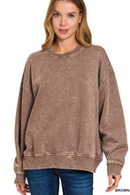 Load image into Gallery viewer, Cozy Drift Acid Wash Pullover