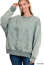 Load image into Gallery viewer, Cozy Drift Acid Wash Pullover