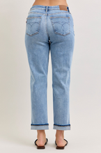 Load image into Gallery viewer, Mid Rise Judy Blue Boyfriend Jeans w/ Destroy &amp; Cuff