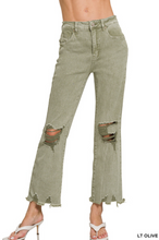 Load image into Gallery viewer, Midnight Rebel Acid Wash Straight Jeans