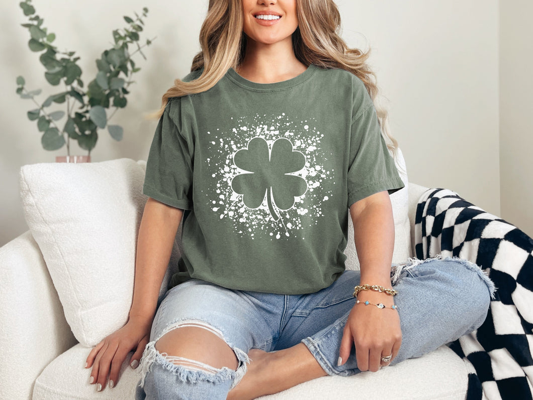 Shamrock Splatter Graphic Tee