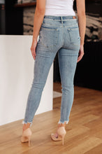 Load image into Gallery viewer, Sherry Mid Rise Release Waistband Detail Judy Blue Skinny Jeans