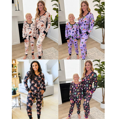 Matching Halloween Jogger Pajama Set in (See Four Options)