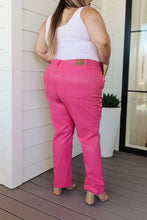Load image into Gallery viewer, Control Top Faux Leather Judy Blue Pants in Hot Pink