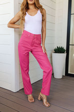 Load image into Gallery viewer, Control Top Faux Leather Judy Blue Pants in Hot Pink