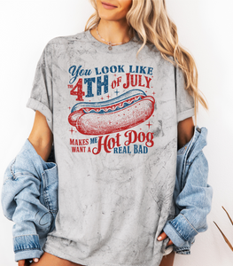 4th of July Hotdog Graphic Tee